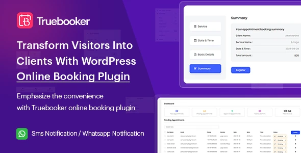 TrueBooker – Appointment Booking & Scheduler Plugins for WordPress