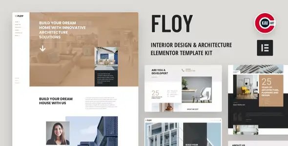 Floy – Interior Design & Architecture Elementor template kit