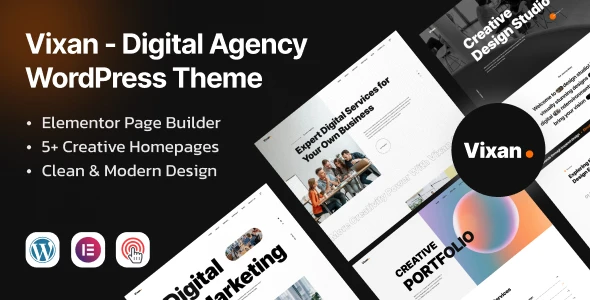 Vixan – Digital Agency Portfolio Elementor WordPress Theme